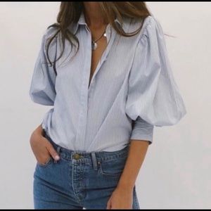 Something Navy Striped Button Down